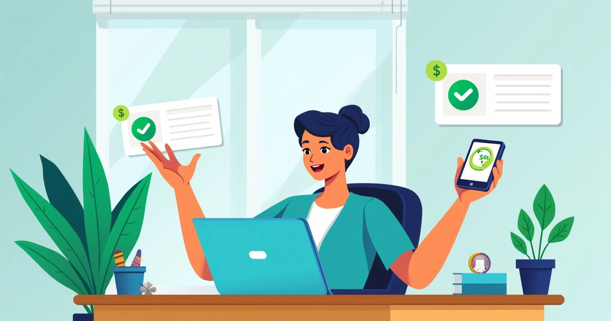 Empreendedor digital comemorando aprovação rápida de pagamento 