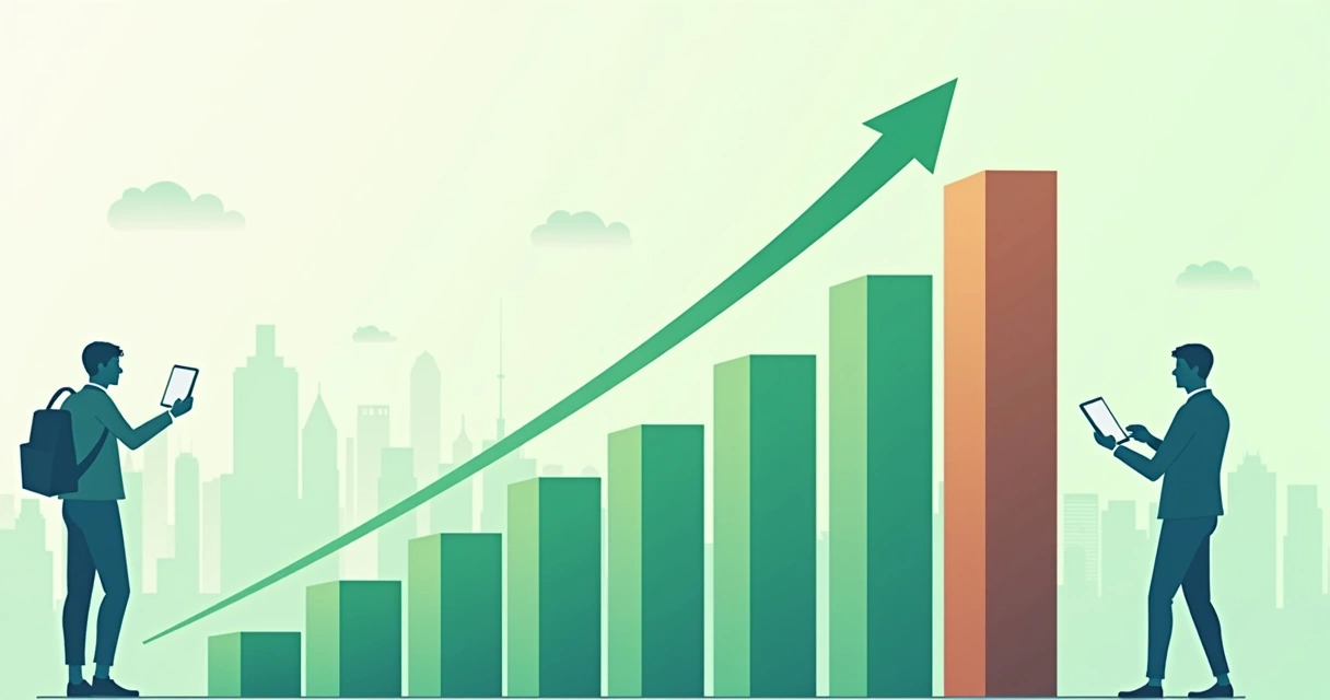 Gráfico mostrando aumento de aprovação de vendas online 