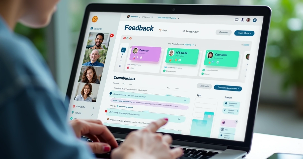 Interação online com feedback em plataforma digital 