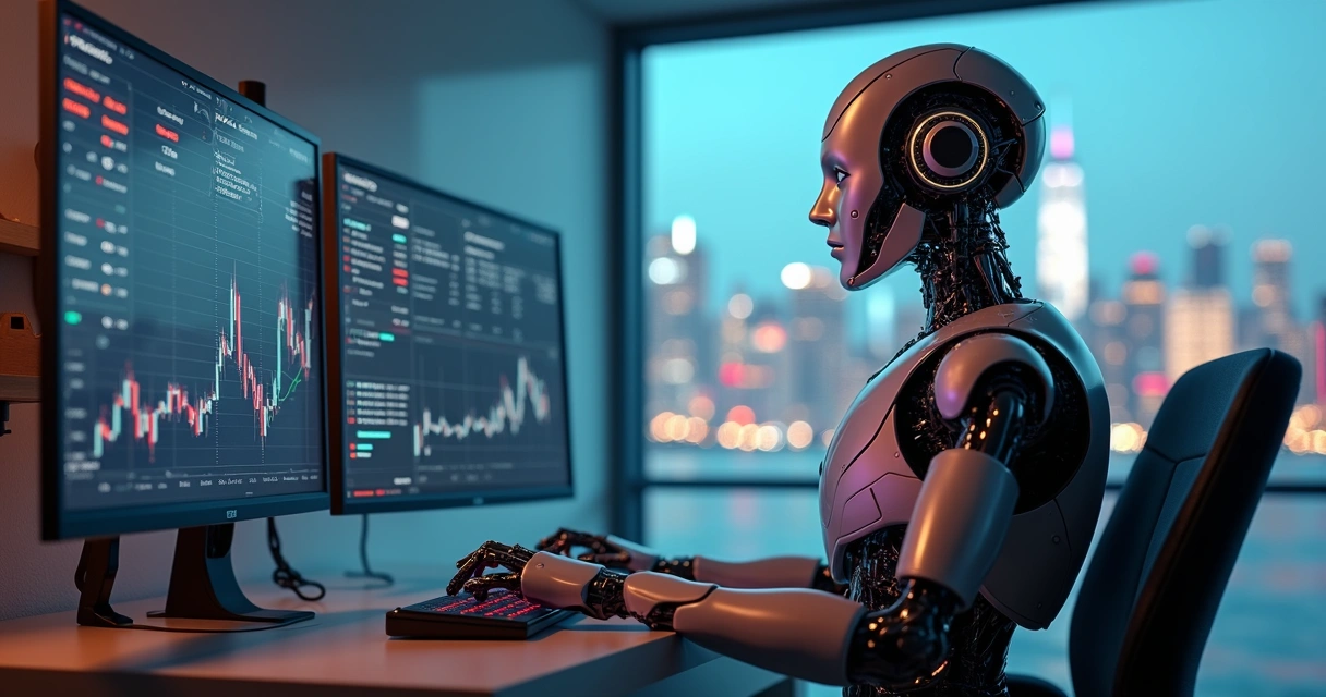 Robô opera arbitragem estatística entre dois gráficos de ativos 