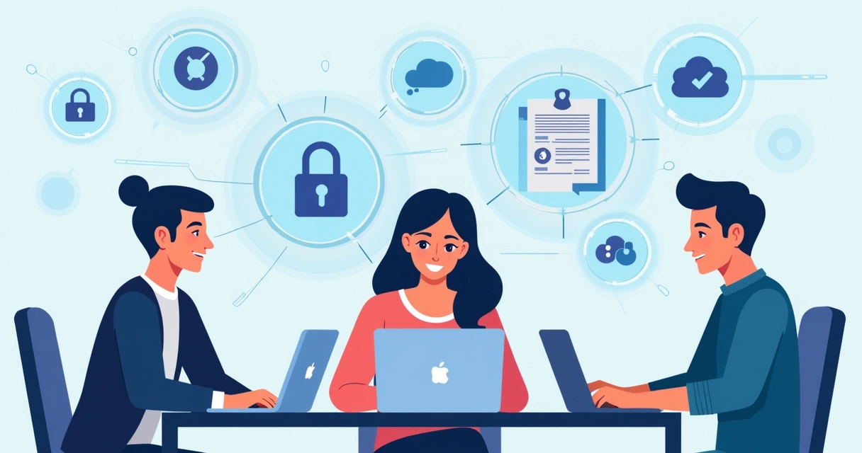 Empreendedores digitais analisando contratos de arbitragem 