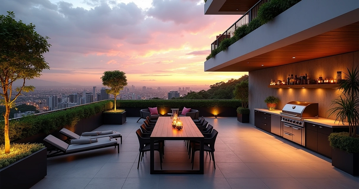 Área de lazer privativa em cobertura em Campinas 