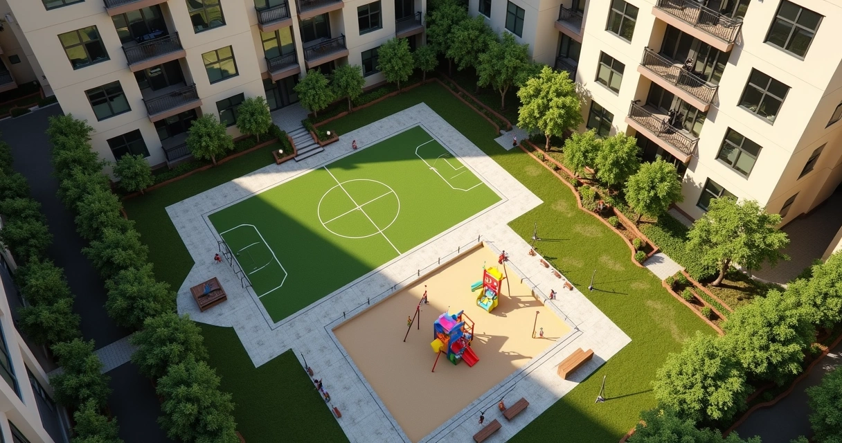 Área de lazer infantil em condomínio 