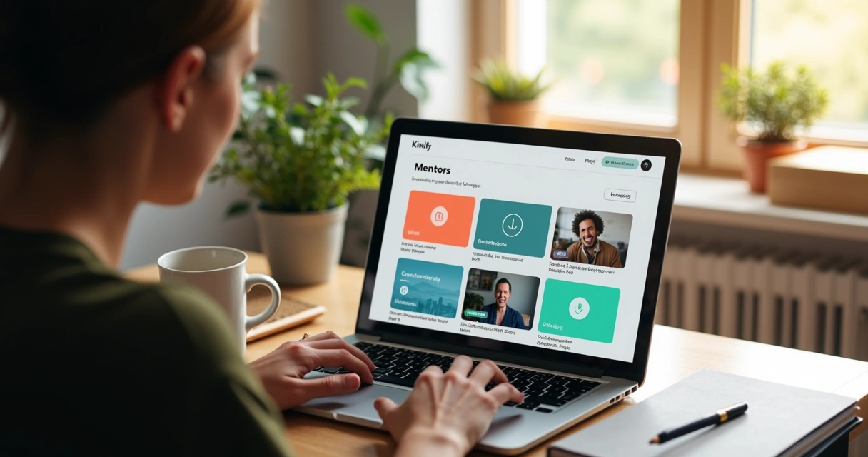 Participante acessando a área de membros da mentoria Kiwify