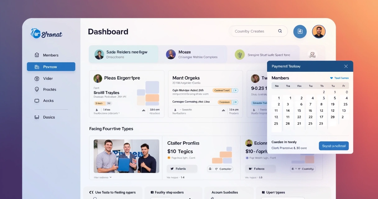 Interface de área de membros personalizada com marca própria 