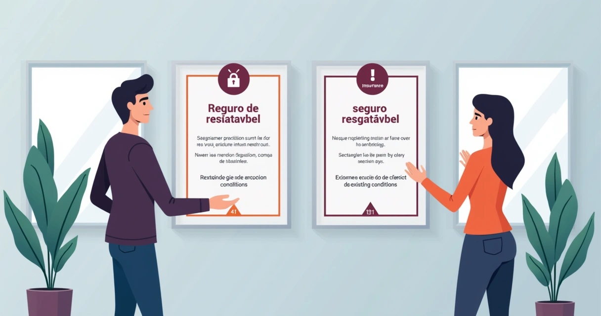 Pessoas confusas diante de campanha de seguro resgatável 