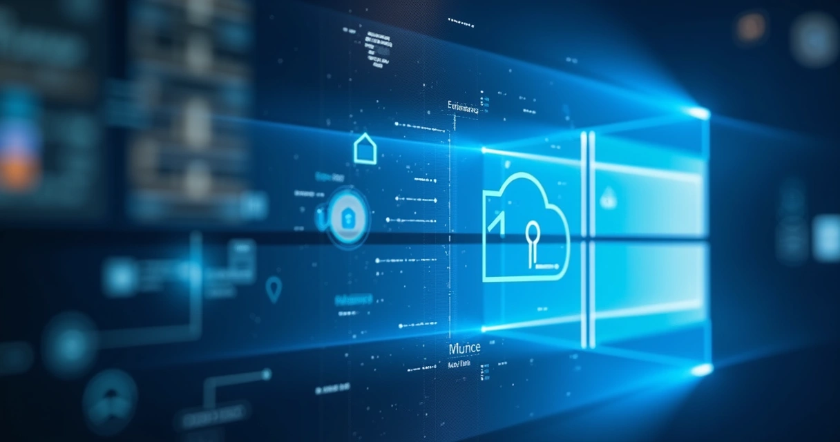 Interface digital mostrando sistema de armazenagem seguro com destaque em cadeados e nuvem 