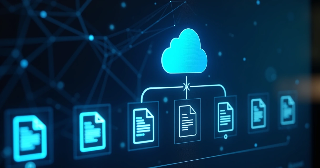 Arquivos fiscais sendo armazenados em nuvem a partir de um computador