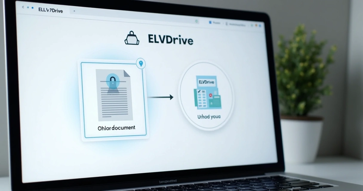 Plataforma ELVDrive aberta mostrando upload de documento CNPJ 