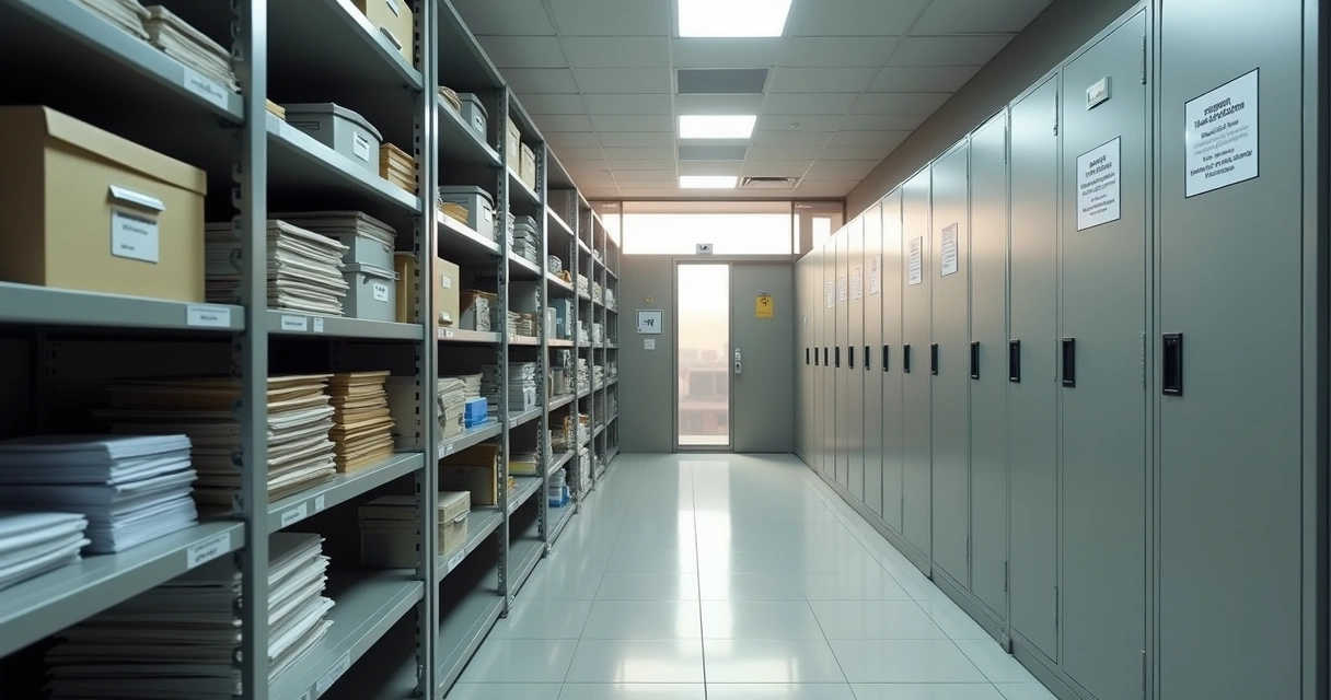 Encomendas armazenadas em local seguro dentro de empresa 