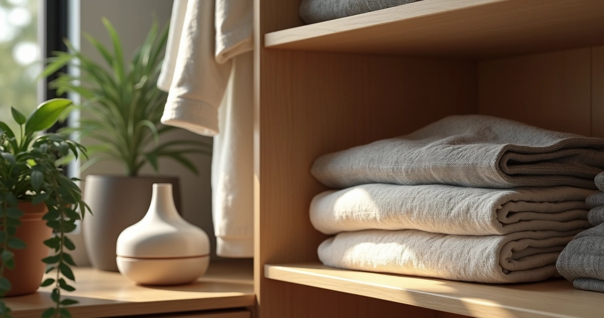 Difusor de aromas e sachês em armário perfumado