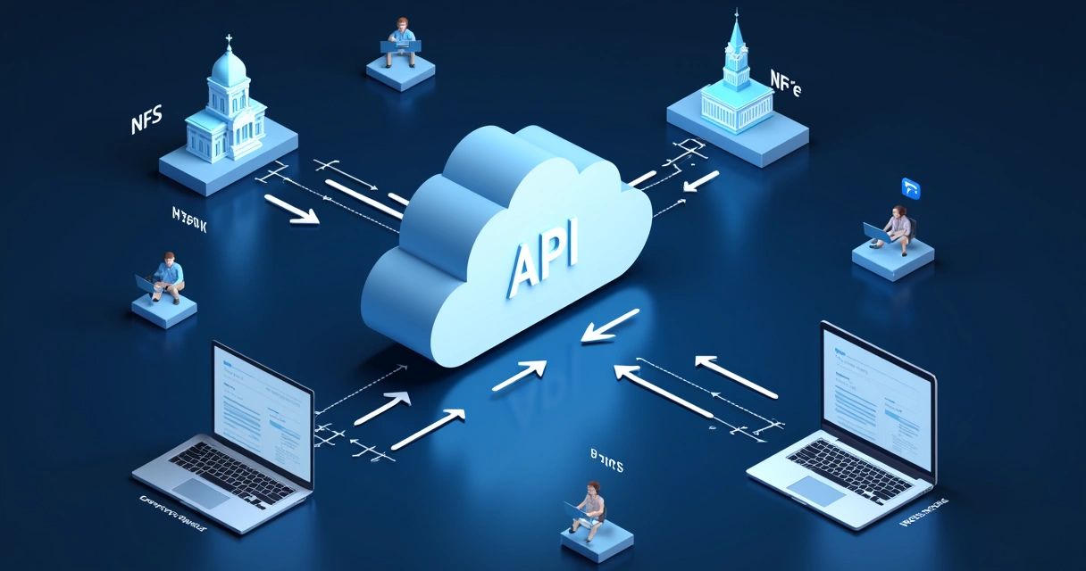 Diagrama de arquitetura assíncrona com filas para notas fiscais 
