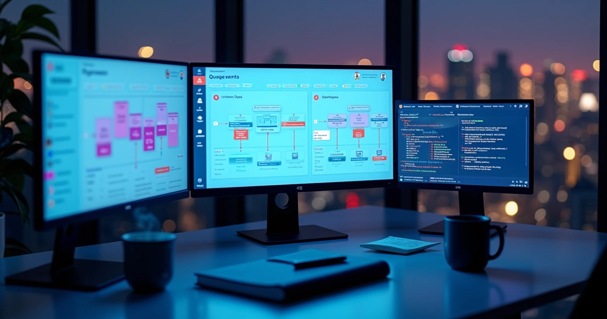 Dashboard de micro-SaaS mostrando fluxo assíncrono de integração com API fiscal 