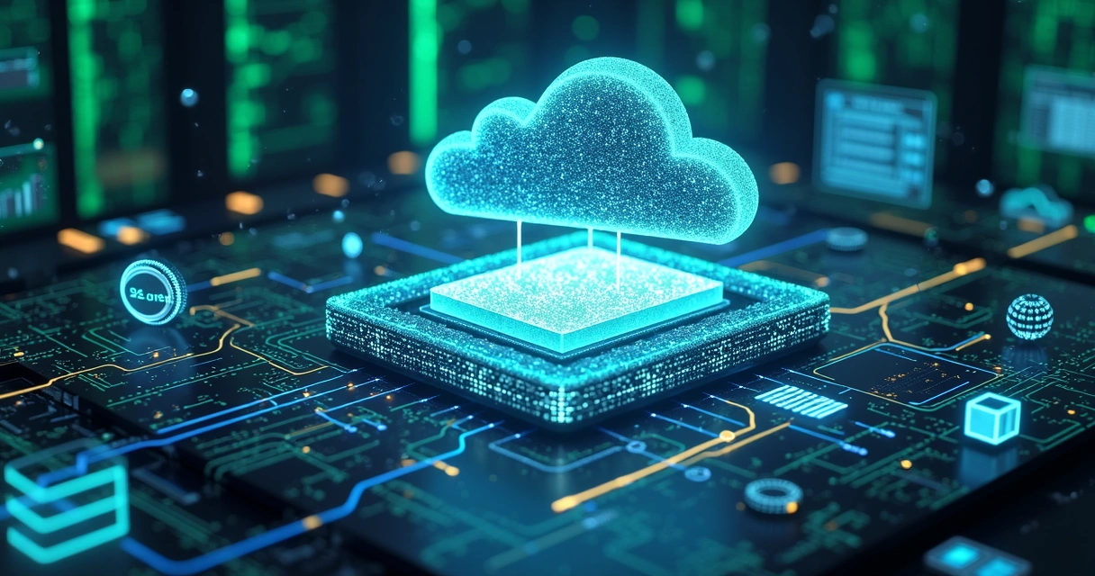 Ilustração detalhada de arquitetura de data lake em nuvem com múltiplas camadas e fluxos de dados 