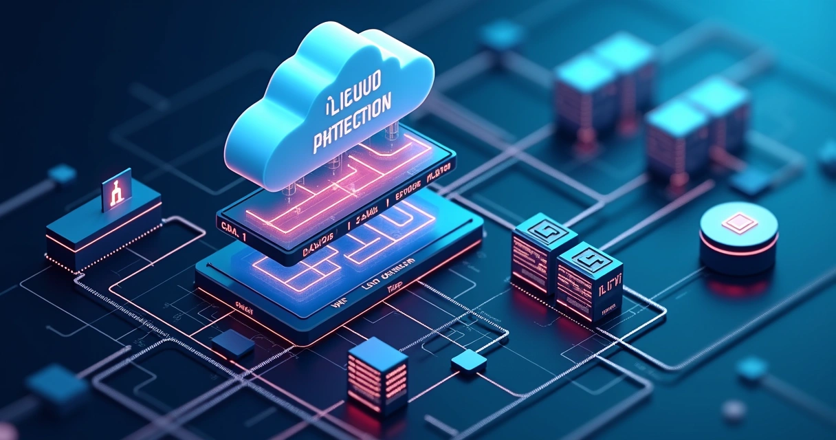 Arquitetura em nuvem com camadas de defesa contra DDoS 