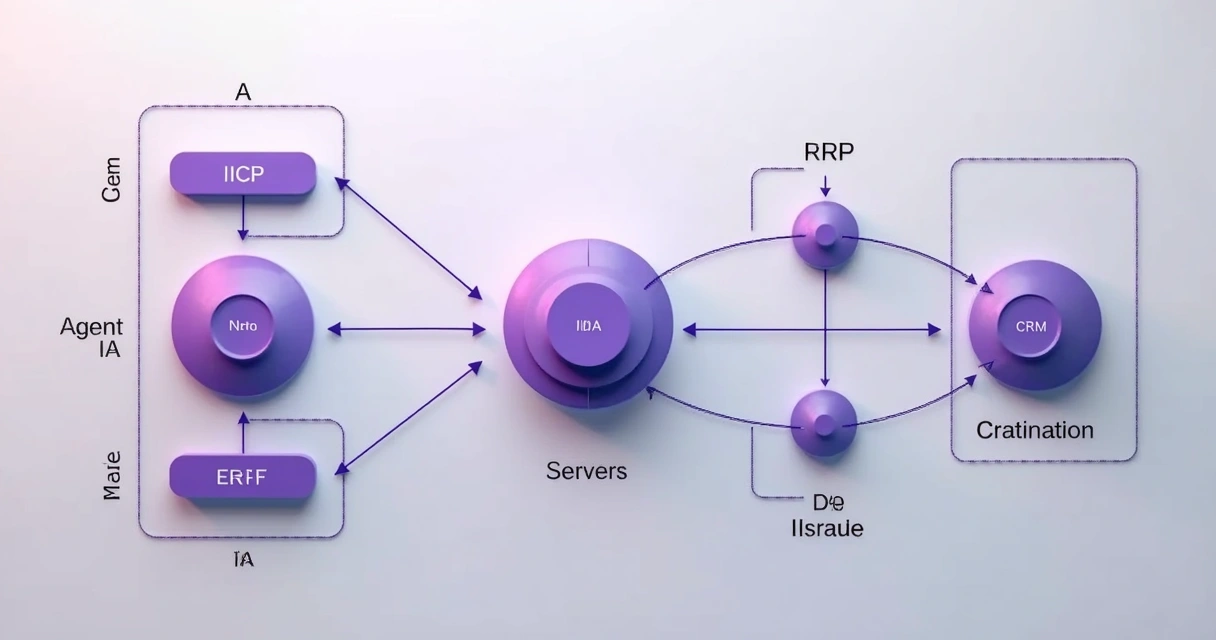 Arquitetura MCP com componentes e fluxos 