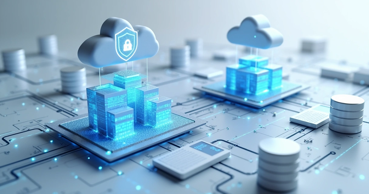 Arquitetura com integração entre duas nuvens e sistemas corporativos 