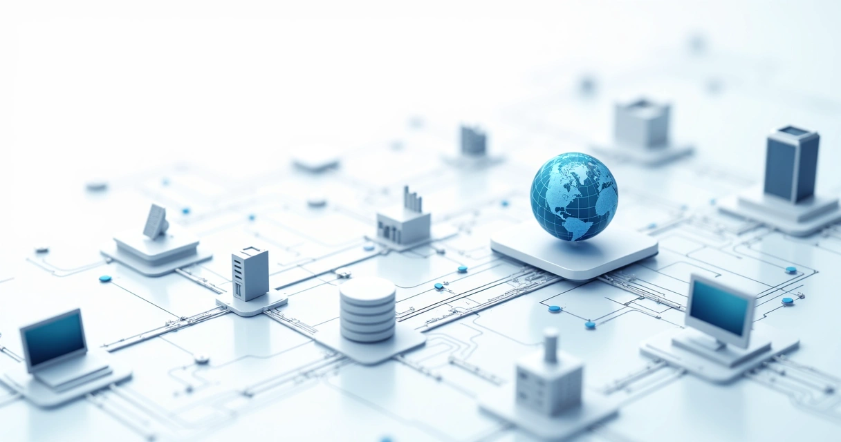 Fluxo de integração entre sistemas com conectores e API 