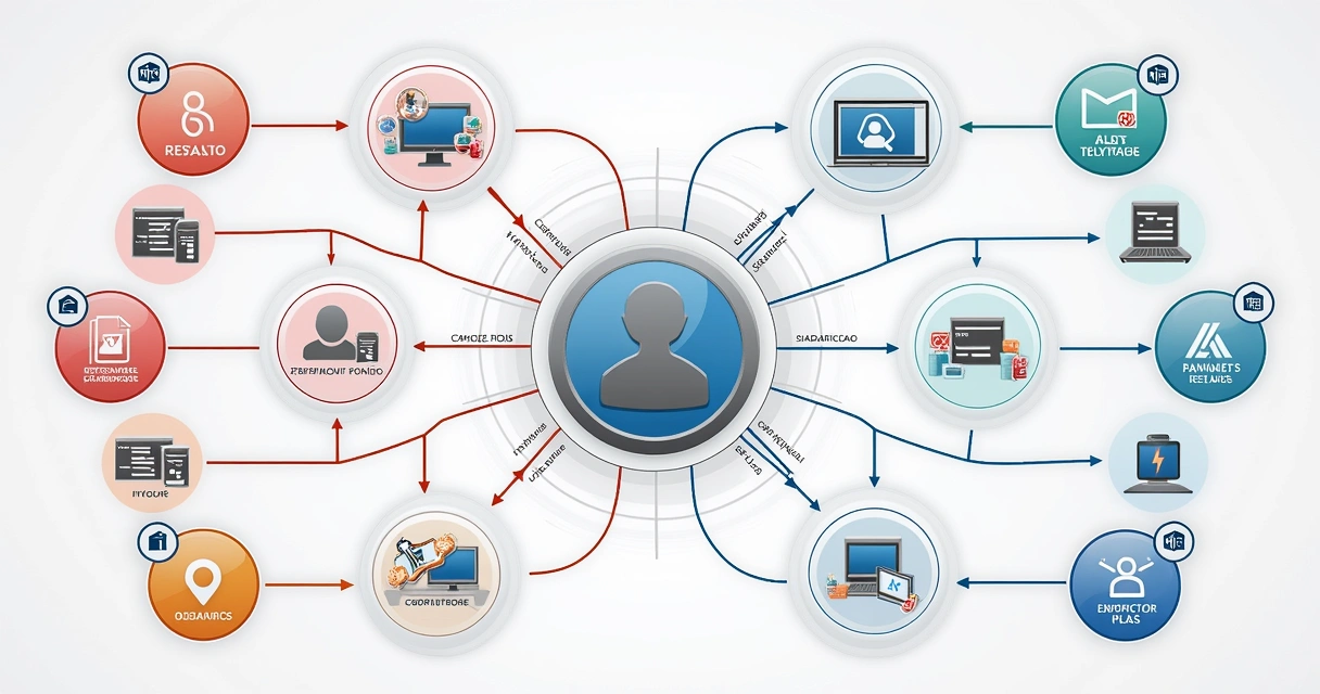 Diagrama simples de arquitetura de microsserviços 