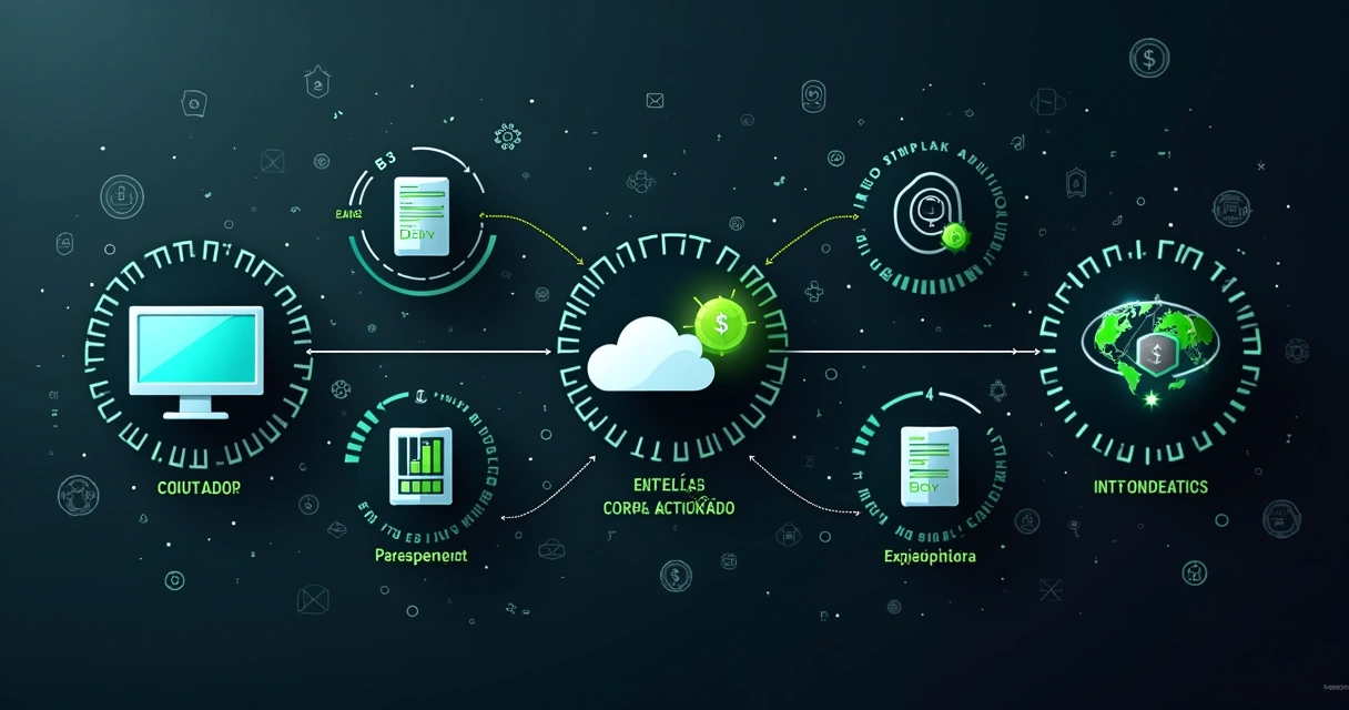Diagrama de arquitetura de cliente e servidor no mercado financeiro 