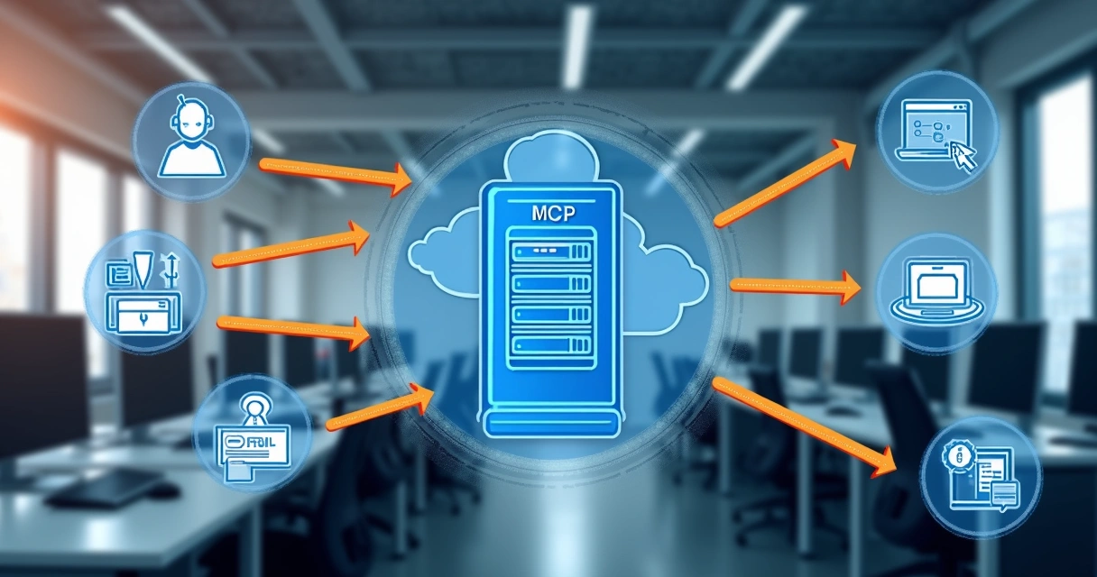 Diagrama de arquitetura cliente-servidor do MCP 