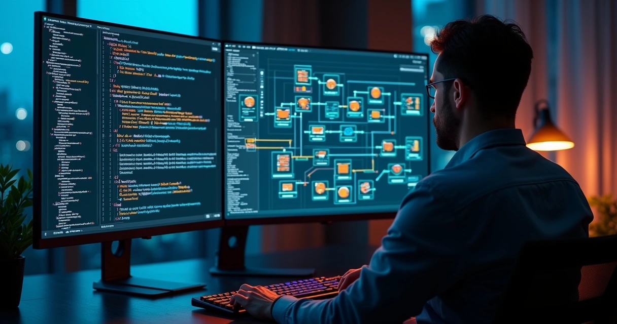 Diagrama digital de arquitetura de sistemas distribuídos com contratos invisíveis em destaque 