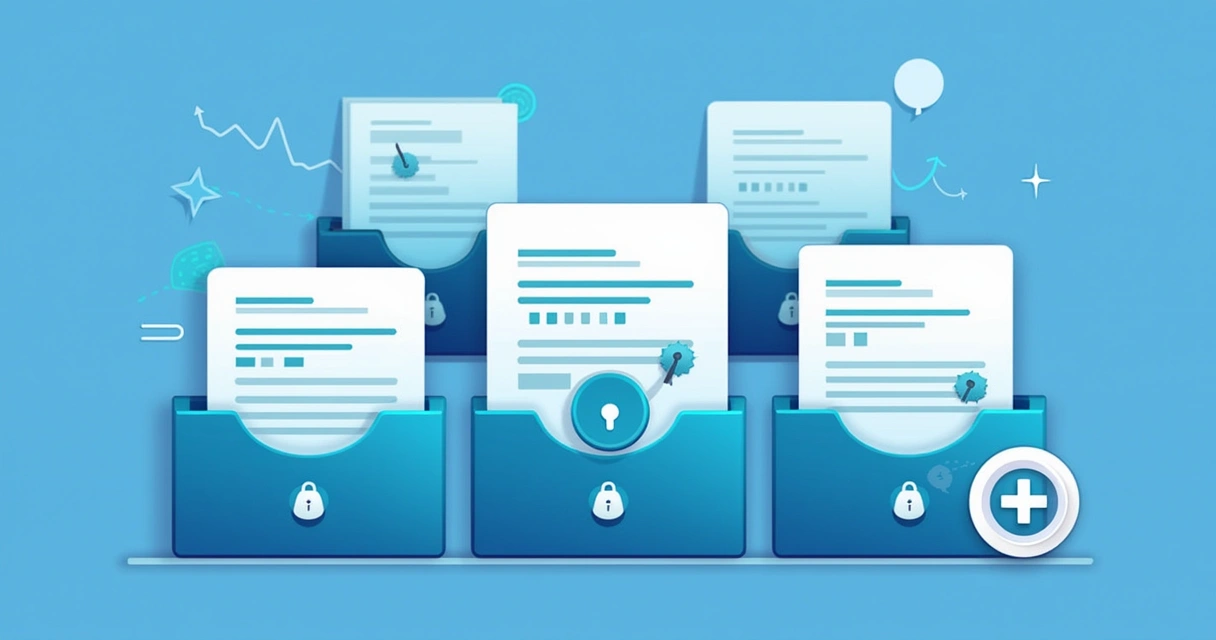 Arquivo digital com documentos e certificados digitais seguros 