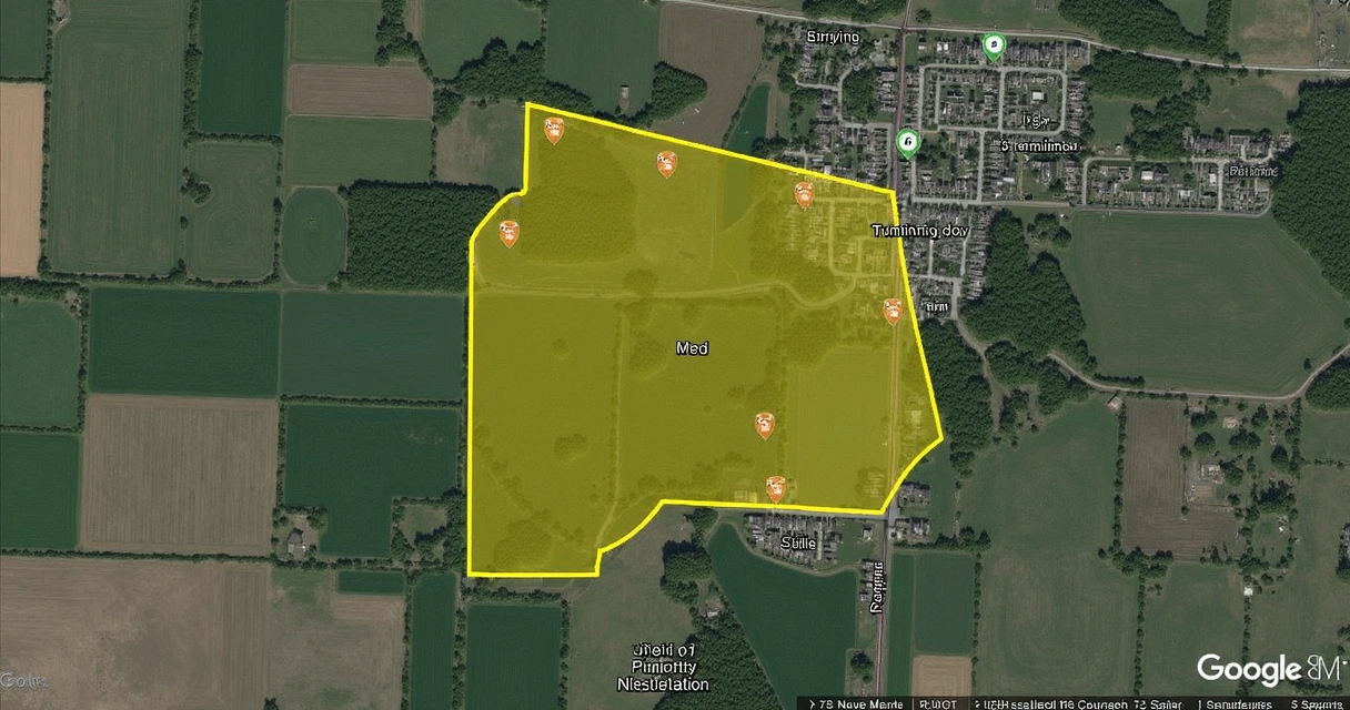 Polígono de matrícula exibido no Google Earth 