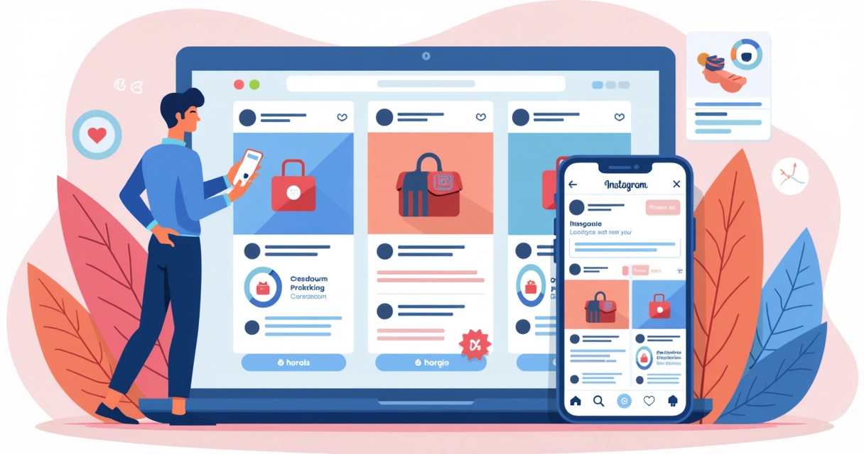 Artes para Instagram de uma loja online 