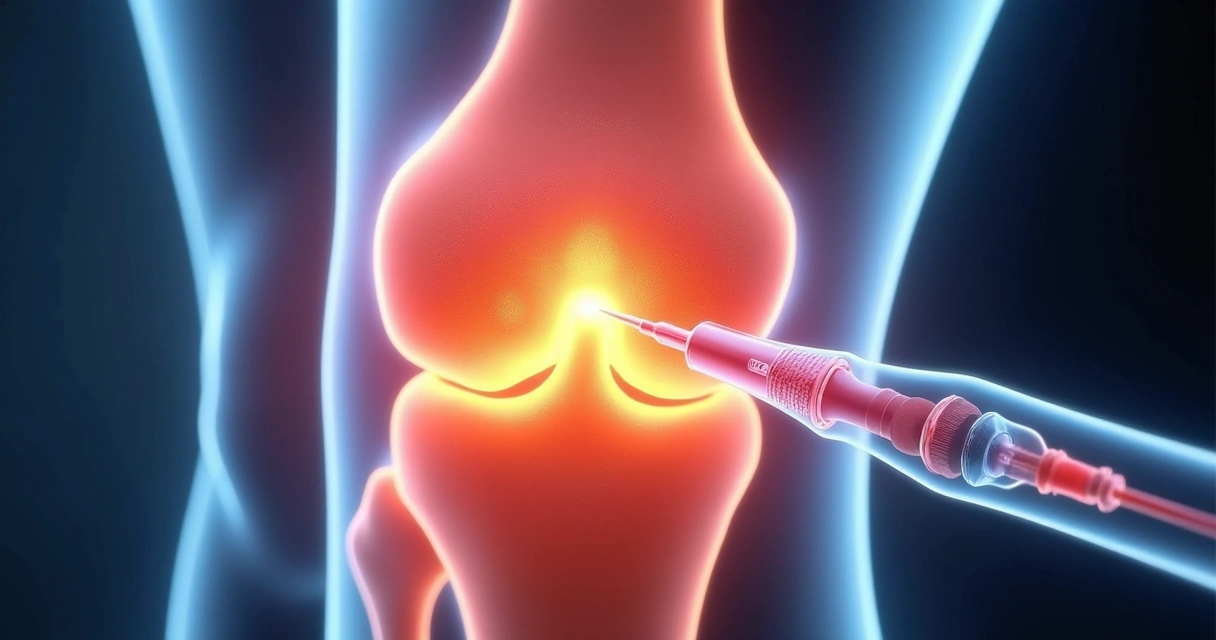 Infiltração de células do Lipogems no joelho humano 