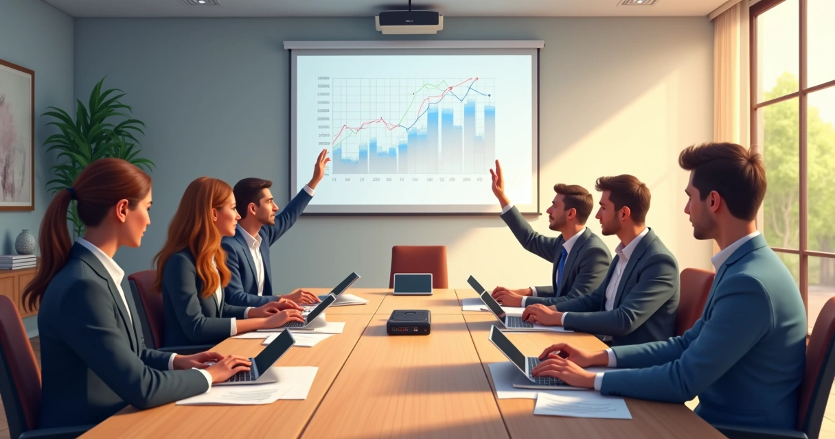 Assembleia de condomínio reunida em votação e discussão de pauta 