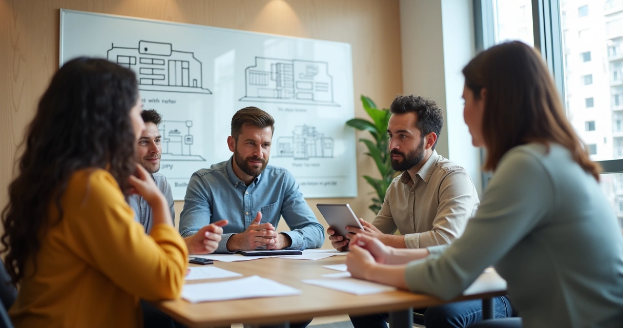 Reunião de condomínio discutindo regras de aluguel por temporada 