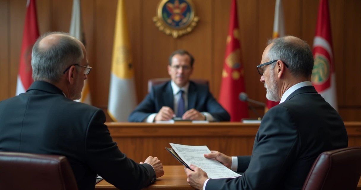 Advogado argumentando em tribunal sobre distrato de multipropriedade