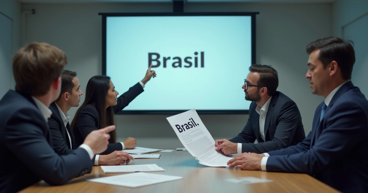 Assembleia de empresa discutindo documento com grafia diferente. 