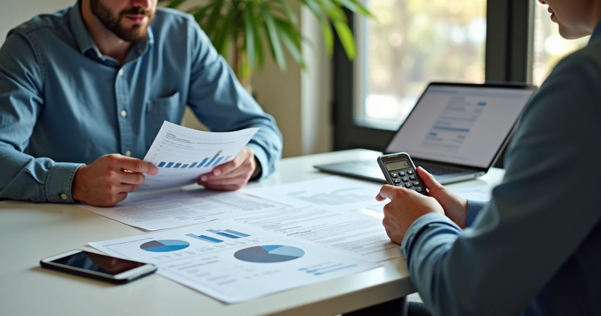 Pessoa analisando documentos de plano de saúde 