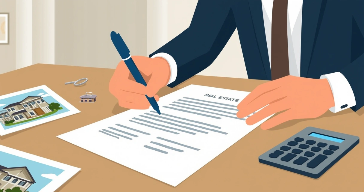 Pessoa assinando contrato de financiamento imobiliário 