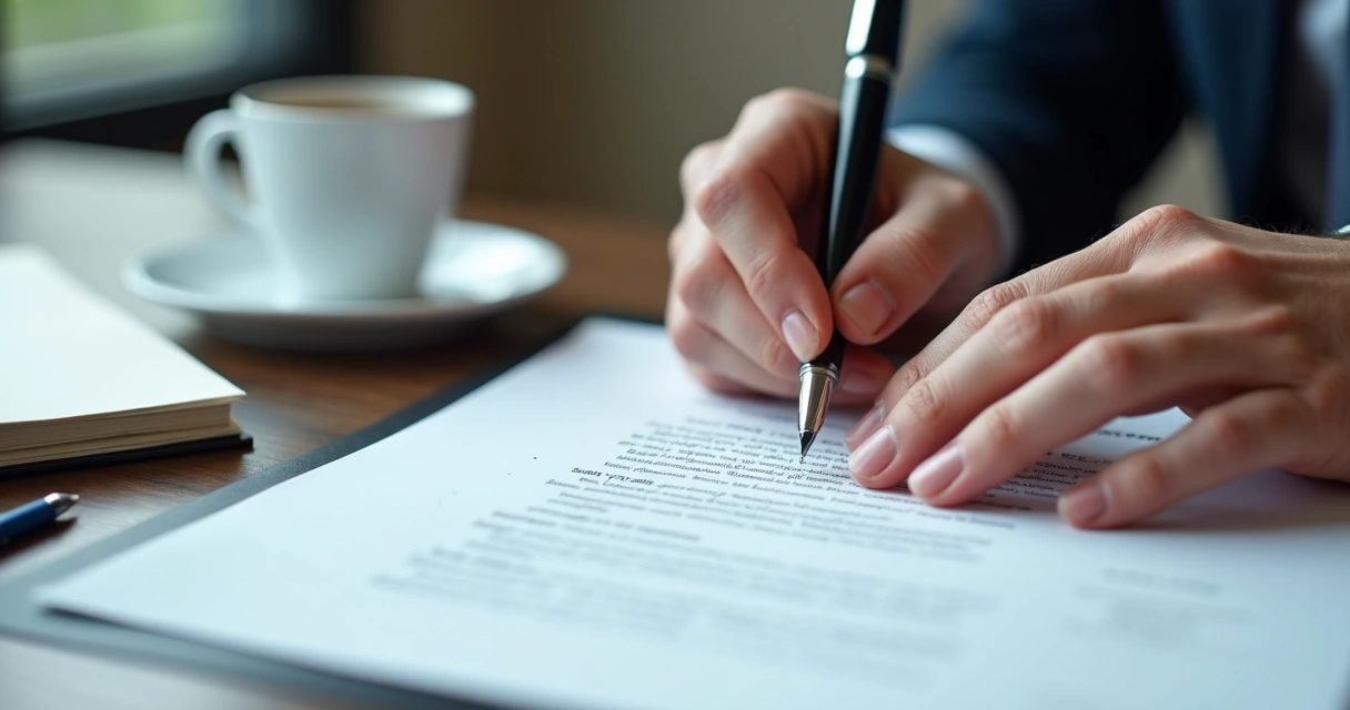 Assinatura de contrato de holding empresarial. 