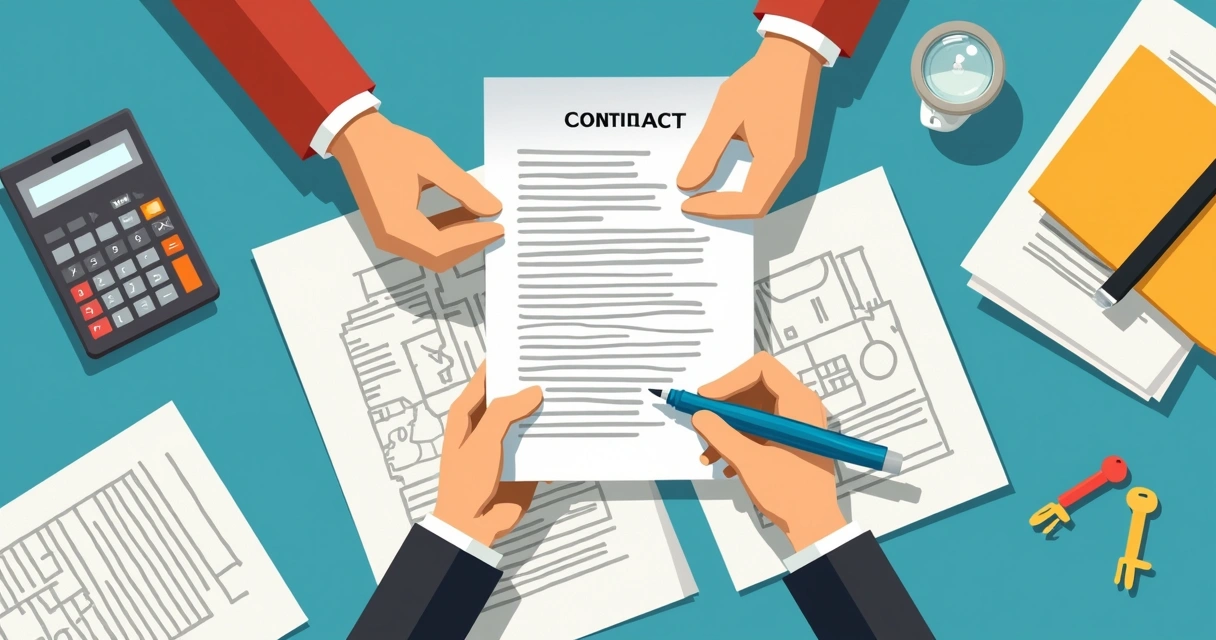 Pessoa assinando contrato de imóvel com caneta azul 