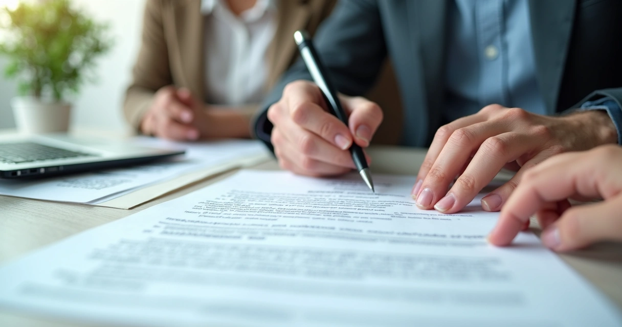 Assinatura de contrato de locação por duas pessoas 