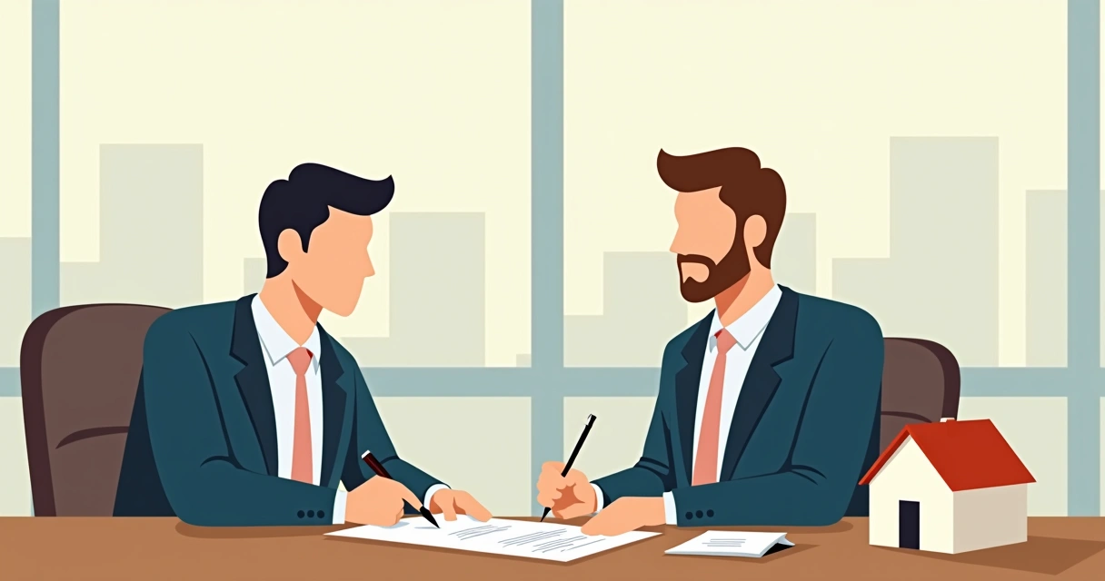 Homem assinando contrato de regularização de imóvel 