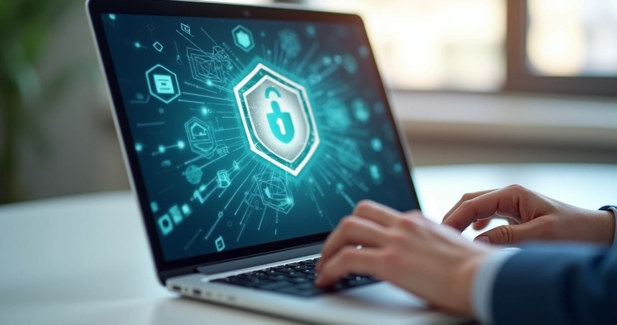 Certidão digital em tela de notebook, assinatura digital destacada na parte superior 