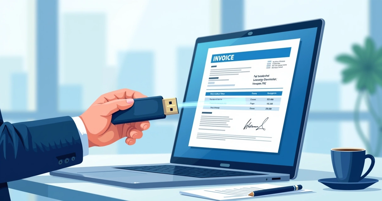 Certificado digital sendo usado em computador para assinatura de NFe