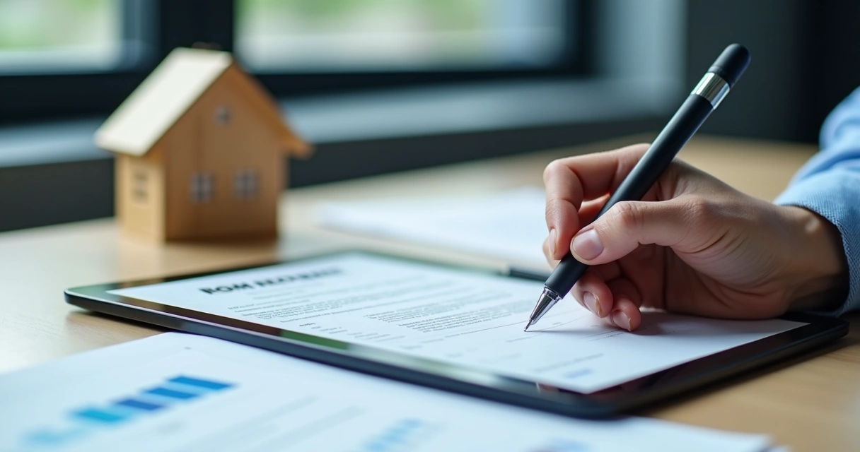 Pessoa realizando assinatura digital em contrato em tablet