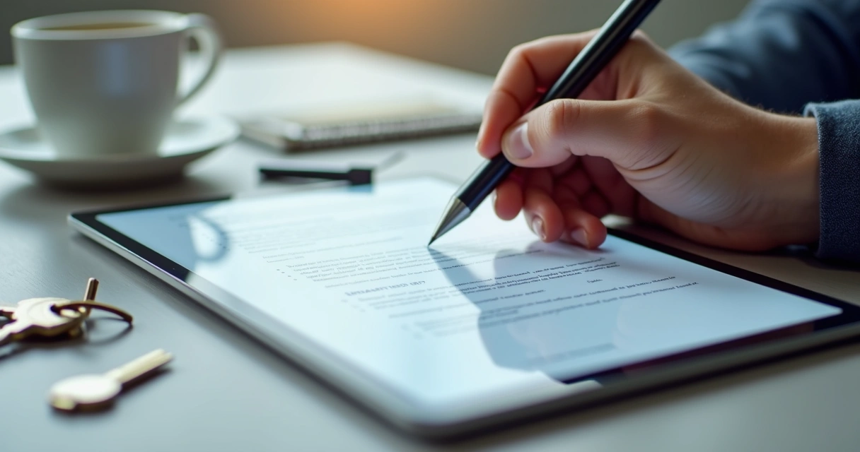 Assinatura eletrônica de contrato de locação. 