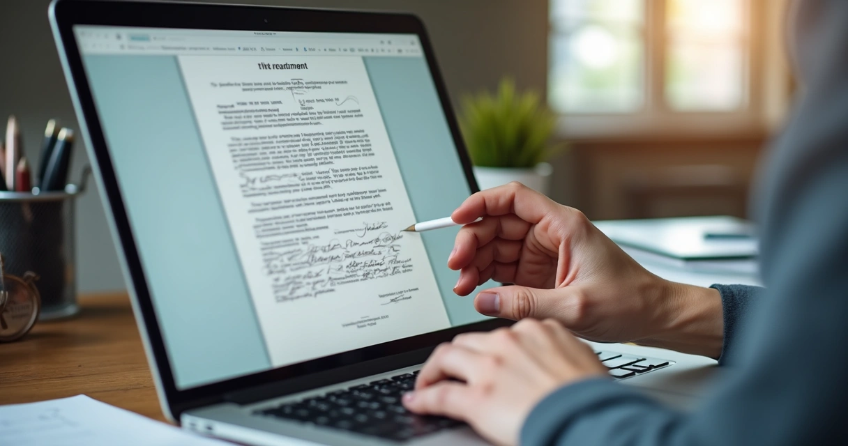 Pessoa inserindo assinatura digital em documento PDF 