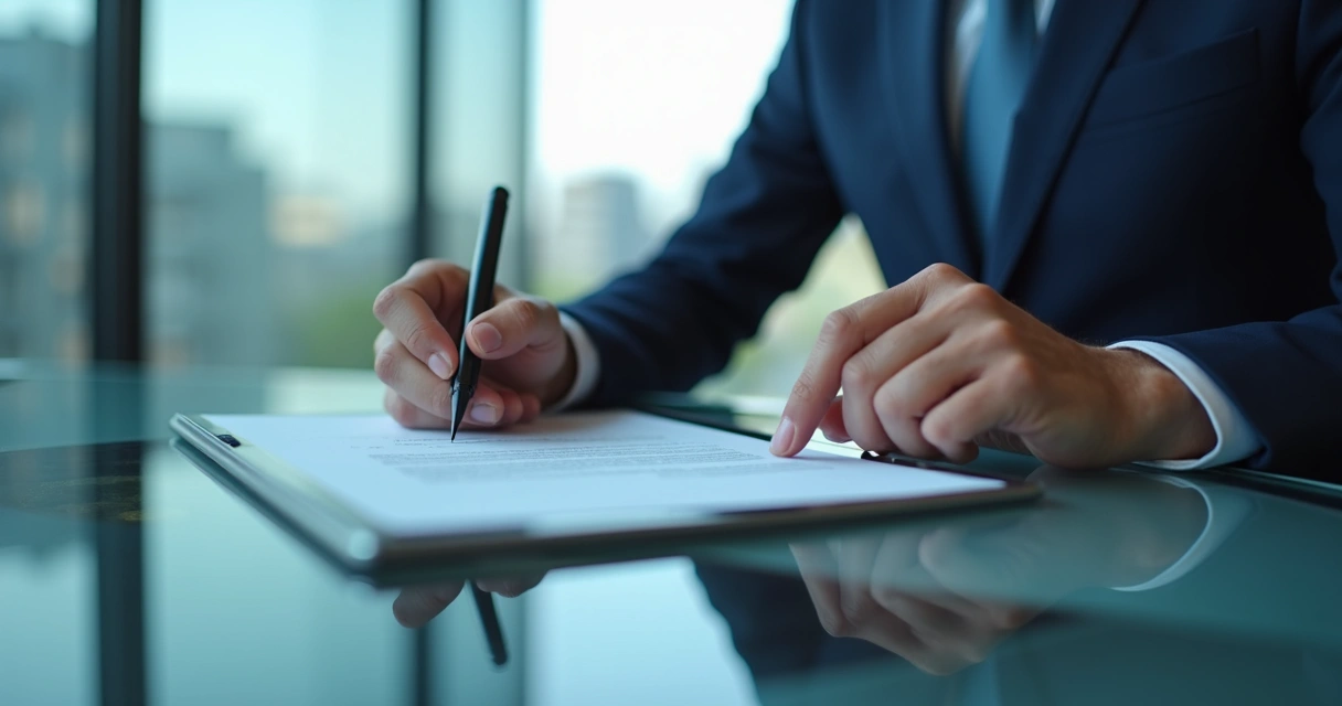 Assinatura eletrônica em tablet por executivo