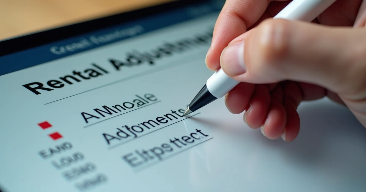 Pessoa assinando digitalmente um contrato de reajuste de aluguel 