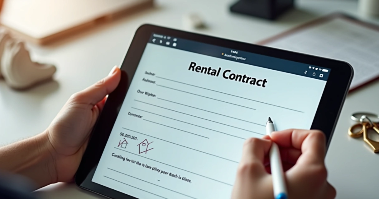 Pessoa assinando contrato digital em tablet 