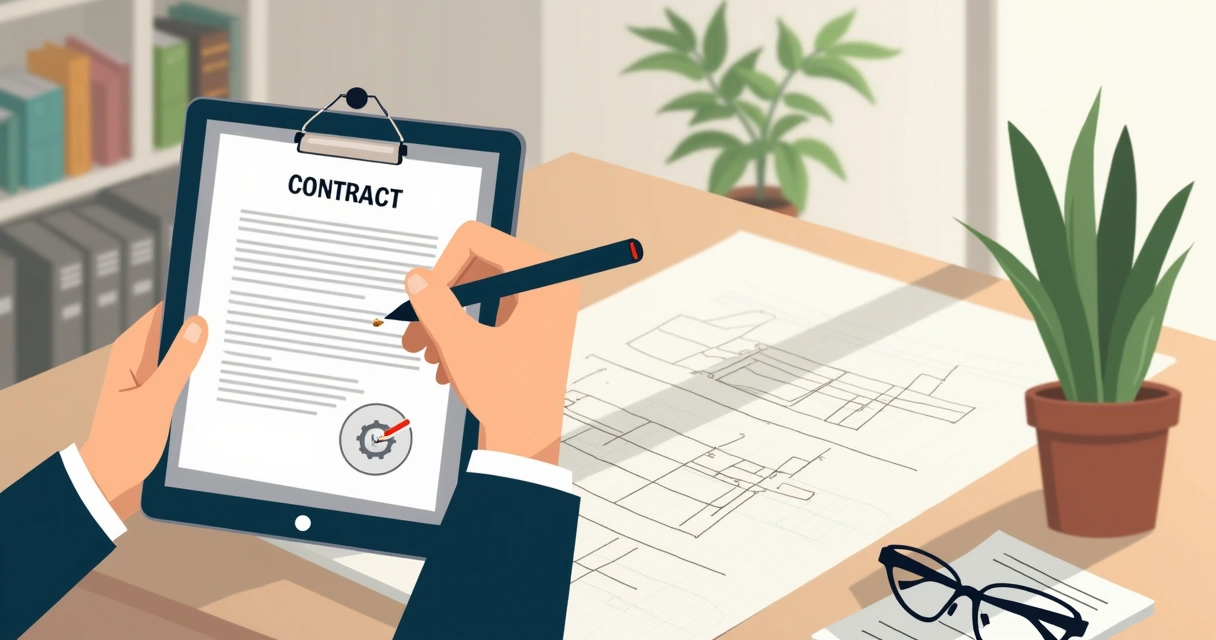 Contratos e documentos de imóvel sendo assinados digitalmente 