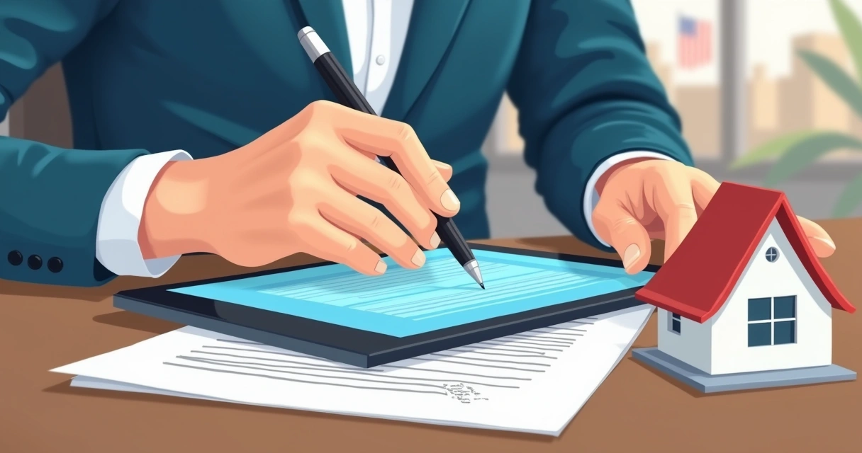 Electronic signature of home contract using tablet in the U.S. 